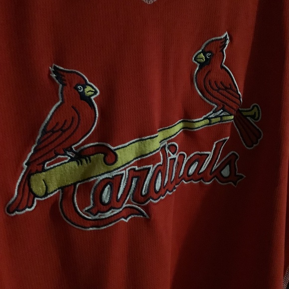 St Louis Cardinals MLB Warmup Jersey Mens Large - Picture 2 of 9